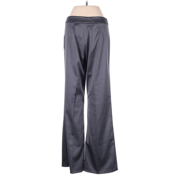 🖤 Victor Costa Stretch Satin Flared Pants – Size 4 (NWT) Gray Grey Wide Leg - Picture 2 of 3
